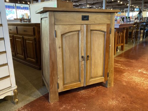 Rustic Single Drawer Wood Solids Cabinet
