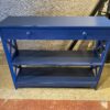 Blueberry Blue Wide Drawer X-Side Sofa Table