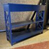 Blueberry Blue Wide Drawer X-Side Sofa Table