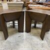 Rustic Solid Metal Geometric Side Table (Set of 2)