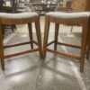 Bonded Leather Saddle Stools (Set of 2)