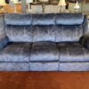 Cloud Grey 3-Seater Manual Recliner Sofa w/ Storage