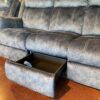 Cloud Grey 3-Seater Manual Recliner Sofa w/ Storage