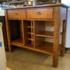 Open Warm Tone 2-Drawer Wine Storage Table