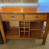 Open Warm Tone 2-Drawer Wine Storage Table