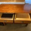 Open Warm Tone 2-Drawer Wine Storage Table