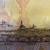 Intricate Gold Painted Framed Short Nosed Chinese Dragon Art
