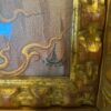 Intricate Gold Painted Framed Short Nosed Chinese Dragon Art