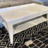 White Rectangular Coffee Table w/ Lip