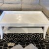 White Rectangular Coffee Table w/ Lip