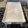 White Rectangular Coffee Table w/ Lip