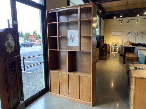 Large Vintage Bookcase with Lower Storage