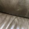 Black Leather Loveseat with Wooden Legs