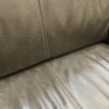 Black Leather Loveseat with Wooden Legs