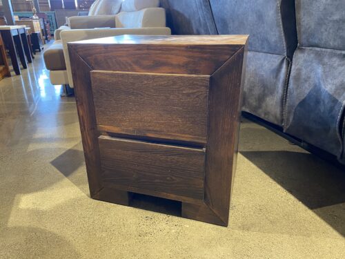 Two Drawer Nightstand with Sleek Lines