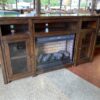 TV Stand with Fireplace Center and Side Storage