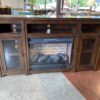 TV Stand with Fireplace Center and Side Storage