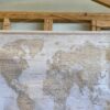 Sepia Toned World Map Tapestry