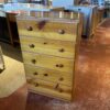 Pine Five Drawer Tallboy Dresser