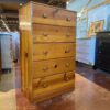 Pine Five Drawer Tallboy Dresser