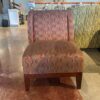 Red Geometric Upholstered Armless Chair