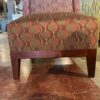 Red Geometric Upholstered Armless Chair