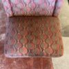 Red Geometric Upholstered Armless Chair