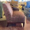 Red Geometric Upholstered Armless Chair