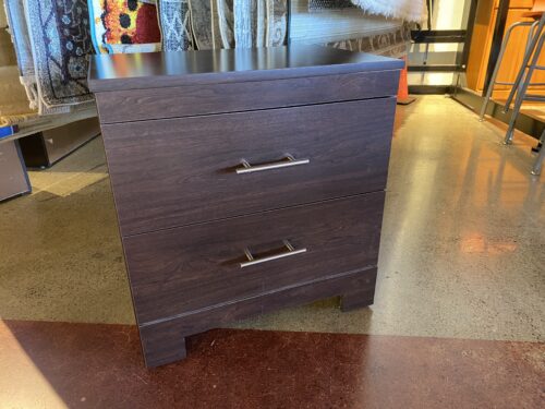 DICKSON FURNITURE Two Drawer Nightstand in Blackest Brown