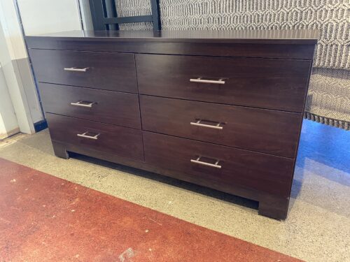 DICKSON FURNITURE Six Drawer Lowboy in Blackest Brown