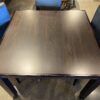 42 Inch Square Dining Table with 4 Grey Upholstered Chairs