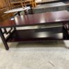 Black Cherry Finished Coffee Table with Geometric Blocking