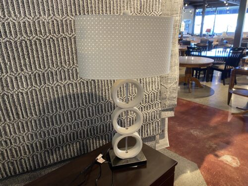 Cream Colored Stacking Rings Table Lamp