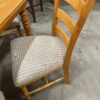 Natural Pine Wood Dining Set with 6 Chairs and Leaf Extension