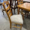 Natural Pine Wood Dining Set with 6 Chairs and Leaf Extension
