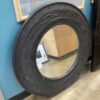 MAJESTIC MIRROR Dark Brown Textured Border Circle Mirror