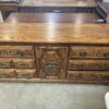 Carved Wood Dresser with 9 Drawers