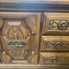 Carved Wood Dresser with 9 Drawers