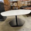 KEILHAUER Talk 8721L Large White Laminate Side Table with Metal Base
