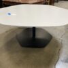 KEILHAUER Talk 8721L Large White Laminate Side Table with Metal Base