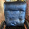 Swivel Recliner Chair with Metal Frame - Black
