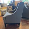 High Back Lounge Accent Chair in Grey