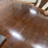 Dark Stained Oval Claw Foot Dining Table with 4 Chairs and 2 Leaf Extensions