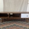 MODWAY Walnut and White Entertainment Console
