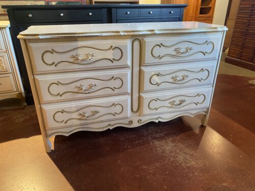 LEA Gold Trim 6 Drawer Dresser