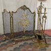 Italian Brass Fireplace Set