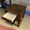 ASHLEY Wood End Table with X Pattern Lower Shelf
