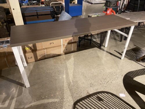 Slim Table with White Metal Base