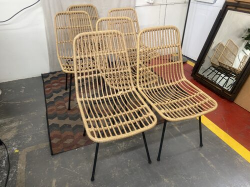 Rattan Dining Chairs (Set of 6)