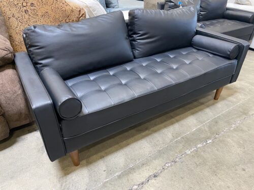 IKEA  Black Sleek Tufted Sofa
